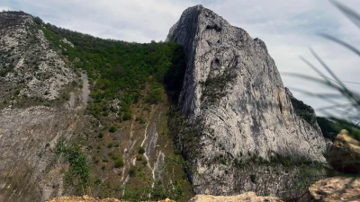 Vălișoara Gorges landscape: gorge slope