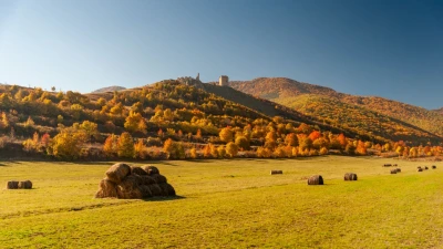 Autumn landscape in the Trascău Mountains