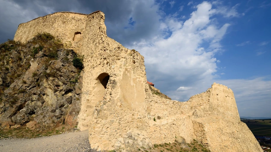 Ruins inside Rupea Fortress