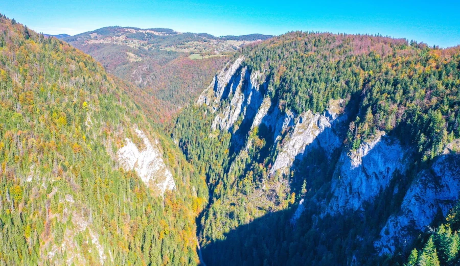 The Ordâncușa Gorges seen from above
