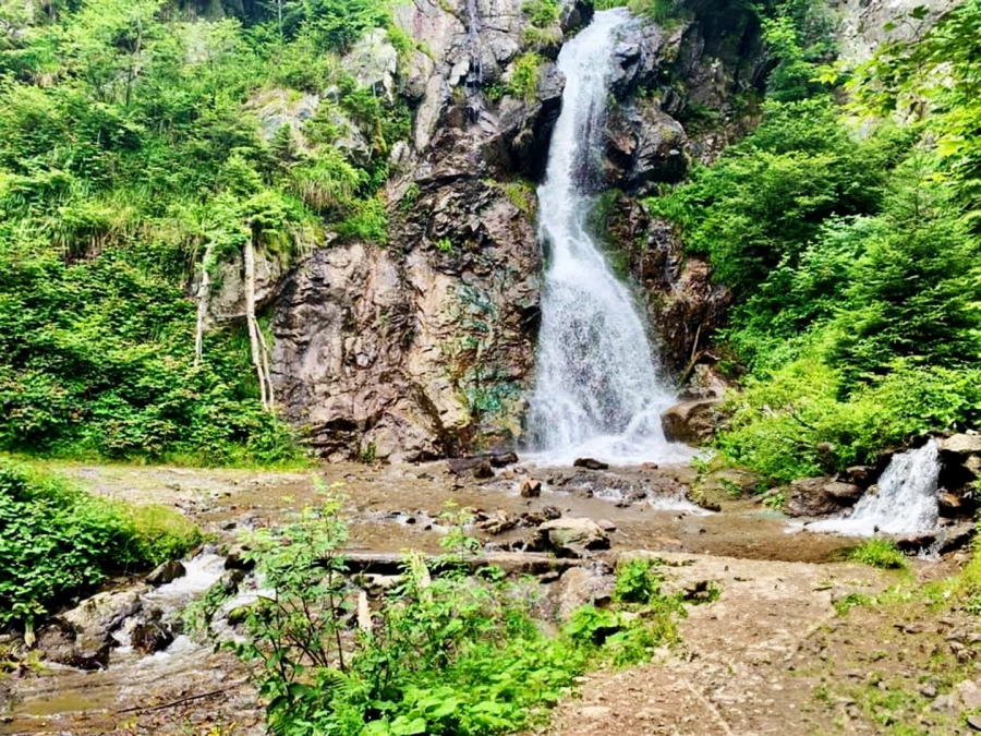 Landschaft am Vârciorog-Wasserfall