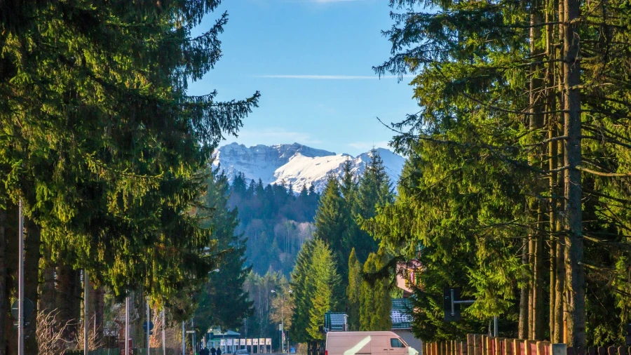 Blick auf die Berge in Poiana Brașov