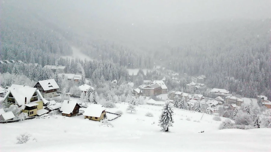 Ferienort Durău im Winter