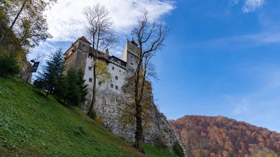 Side view of the castle