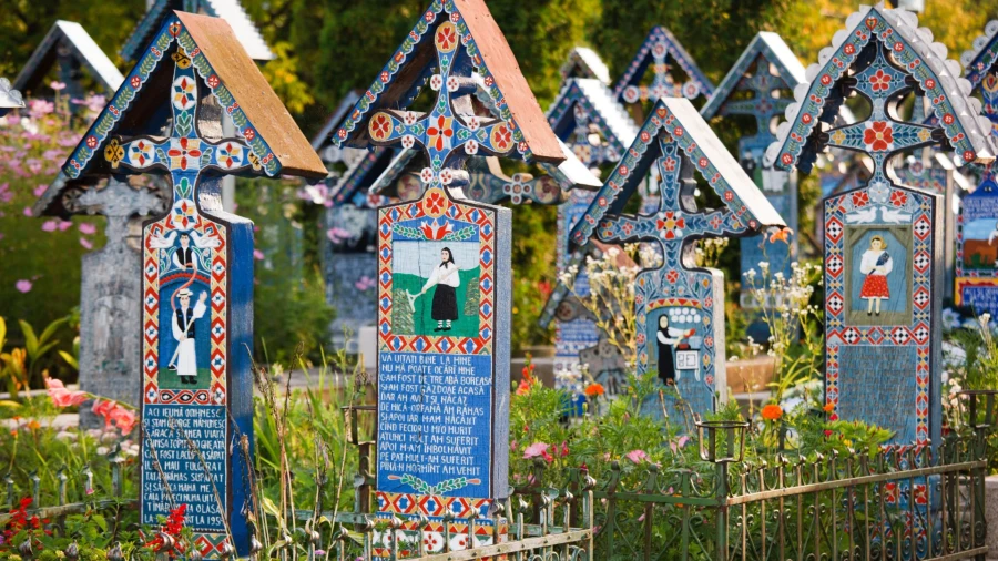 Photo from the Merry Cemetery of Săpânța