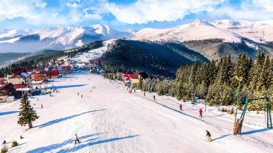Ski slope in Rânca