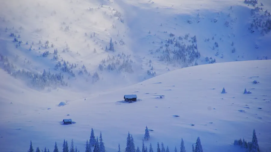 Borșa im Winter