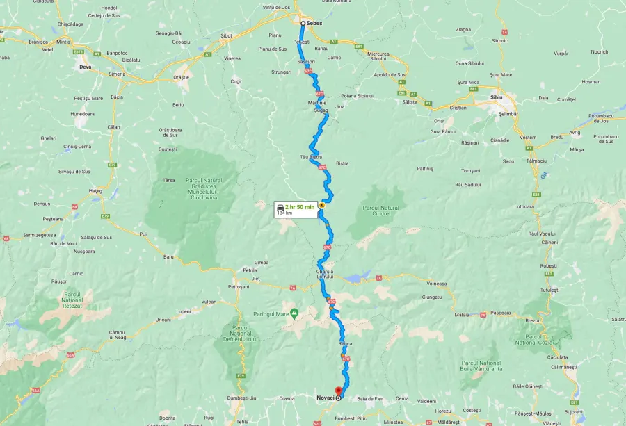 Verlauf der Transalpina