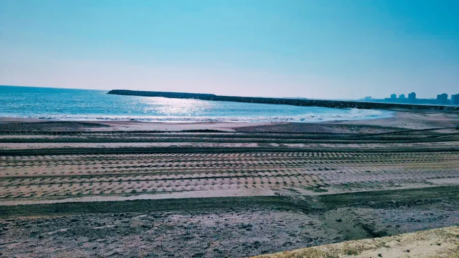 Der verbreiterte Strand von Venus