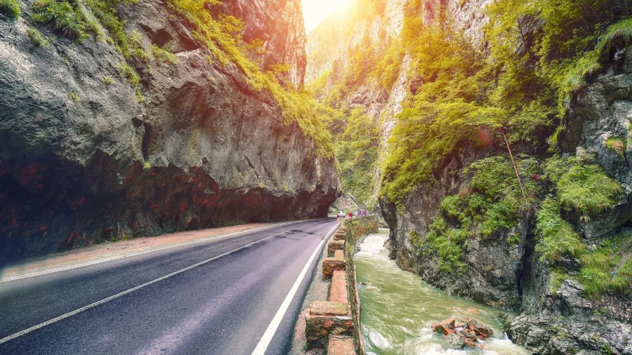 Road through the Bicaz Gorges